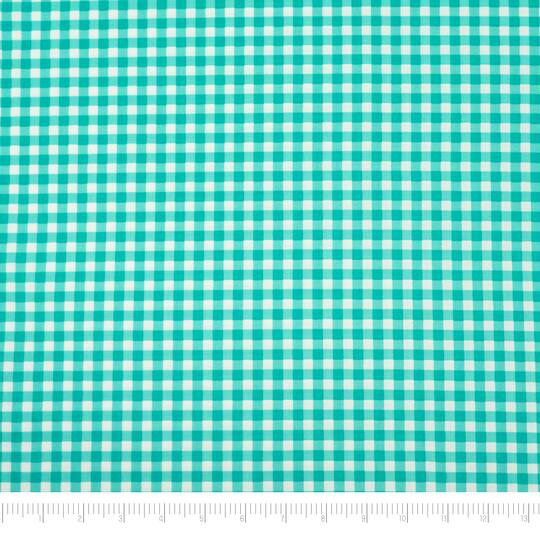 SINGER Aqua Gingham Check Cotton Fabric